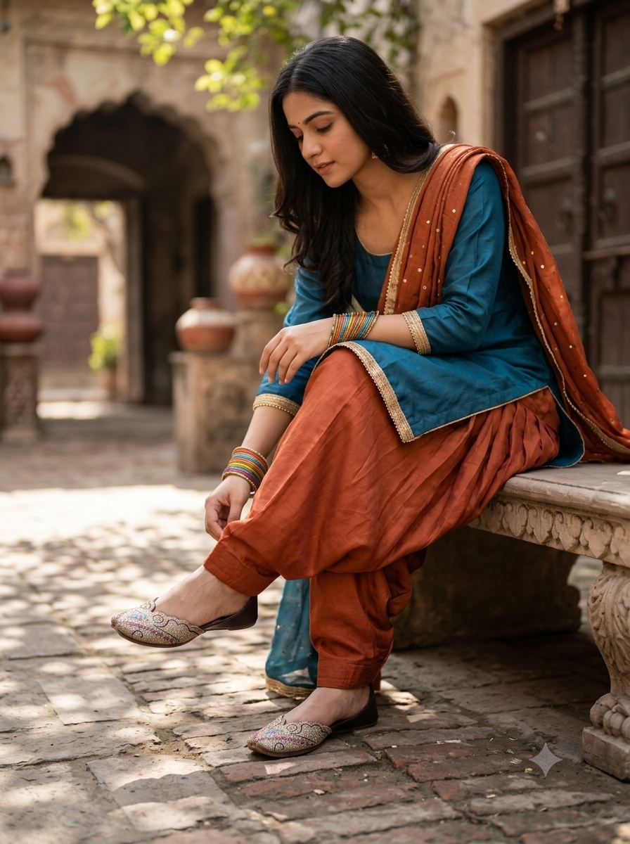 Embroidered Traditional Rajasthani Jutti / Mochdi