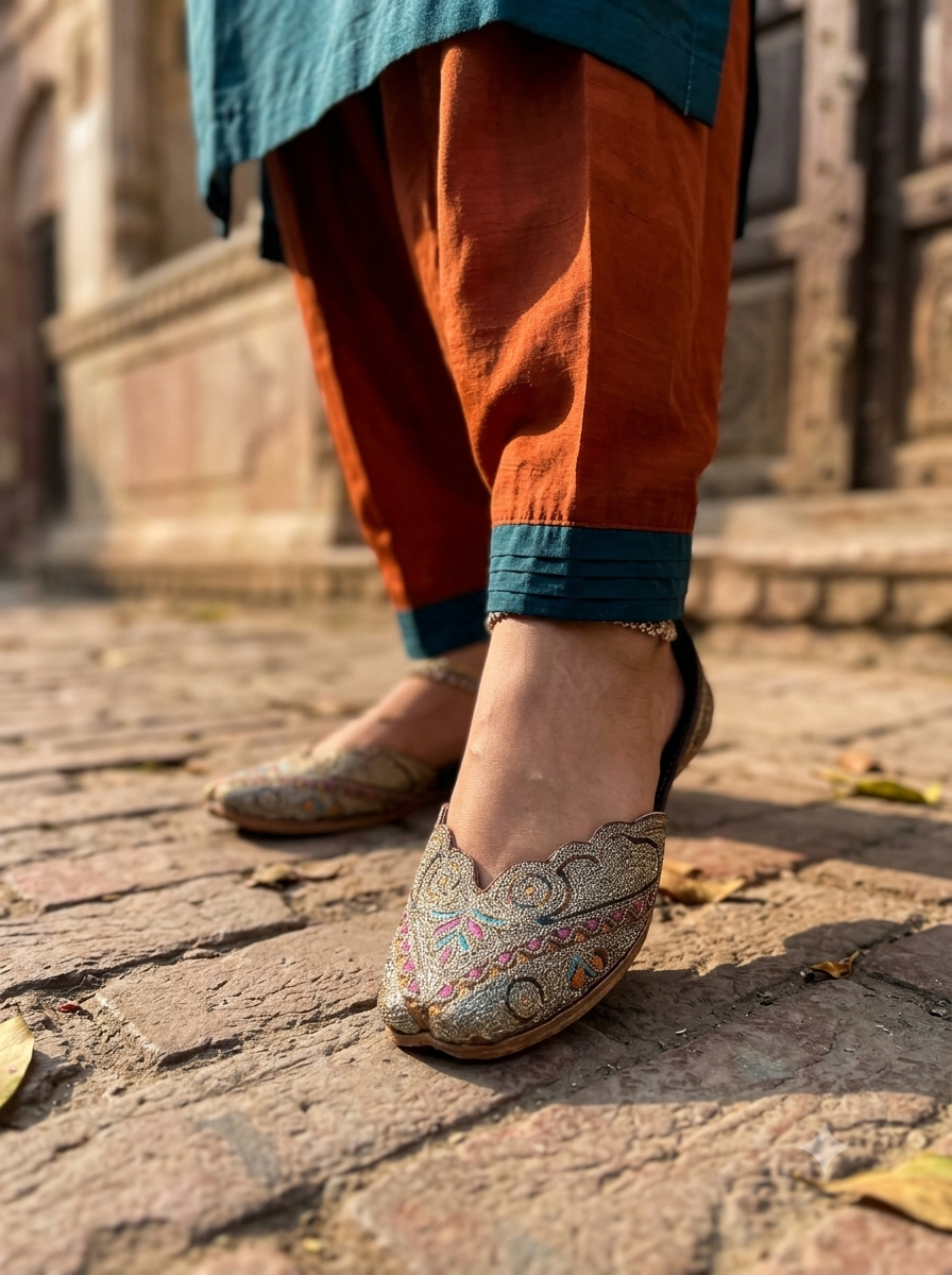 Embroidered Traditional Rajasthani Jutti / Mochdi