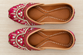 Embroidered Pink Designer Punjabi Jutti for Women